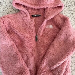 The North Face Kids Pink Hooded Fleece Jacket